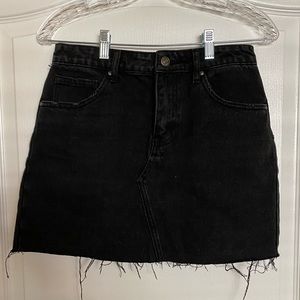 Forever 21 Black Mini Denim Skirt